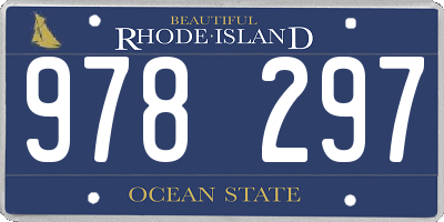 RI license plate 978297