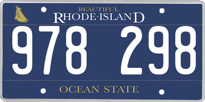 RI license plate 978298