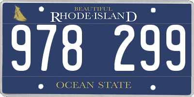 RI license plate 978299