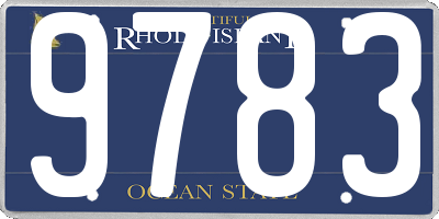 RI license plate 9783