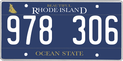 RI license plate 978306