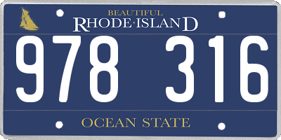 RI license plate 978316