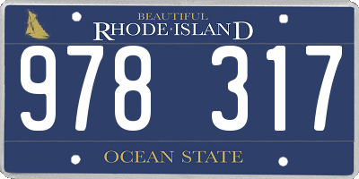 RI license plate 978317