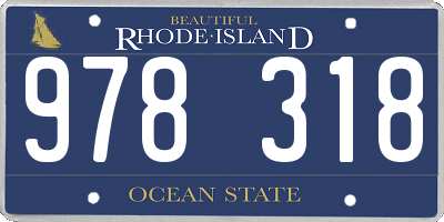 RI license plate 978318