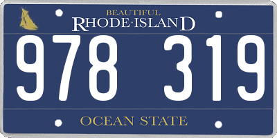 RI license plate 978319