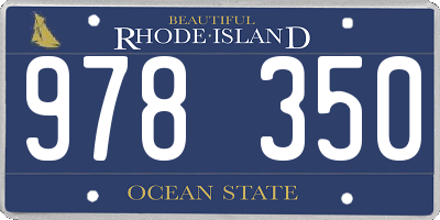 RI license plate 978350