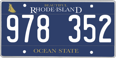 RI license plate 978352