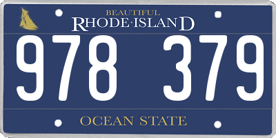 RI license plate 978379