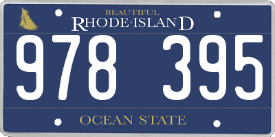 RI license plate 978395
