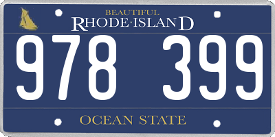 RI license plate 978399