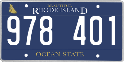 RI license plate 978401