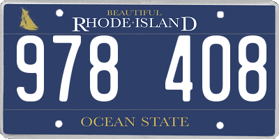 RI license plate 978408