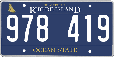RI license plate 978419