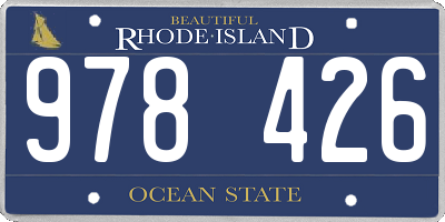 RI license plate 978426