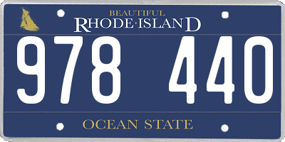 RI license plate 978440