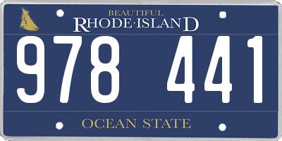 RI license plate 978441