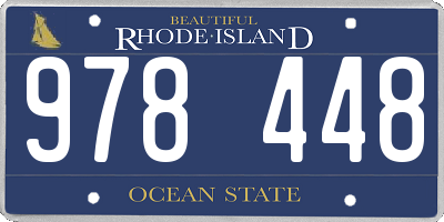 RI license plate 978448