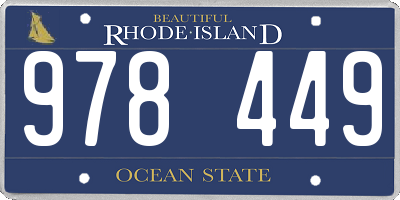 RI license plate 978449