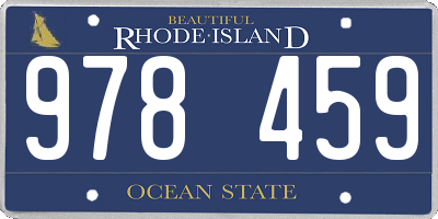 RI license plate 978459