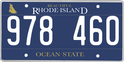 RI license plate 978460