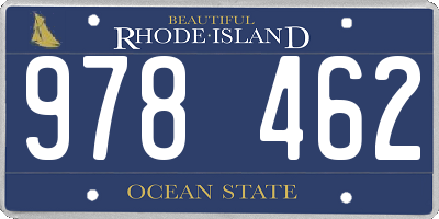 RI license plate 978462