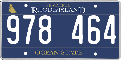 RI license plate 978464