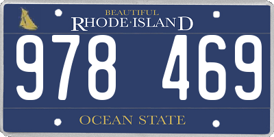 RI license plate 978469