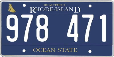 RI license plate 978471