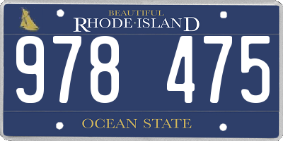 RI license plate 978475