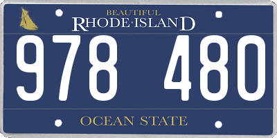 RI license plate 978480