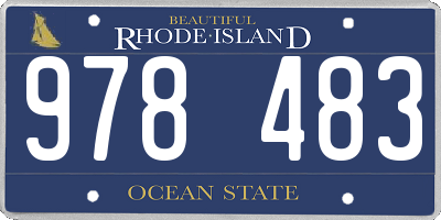 RI license plate 978483