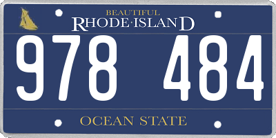 RI license plate 978484