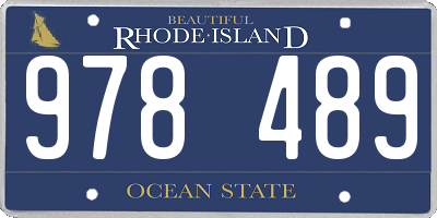 RI license plate 978489