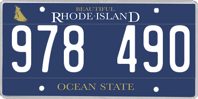 RI license plate 978490