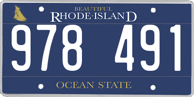 RI license plate 978491