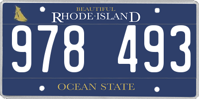 RI license plate 978493