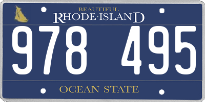 RI license plate 978495