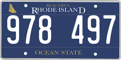 RI license plate 978497