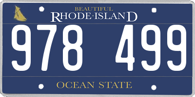 RI license plate 978499