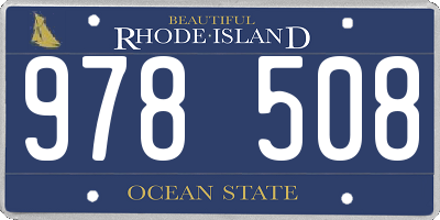 RI license plate 978508