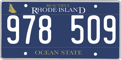 RI license plate 978509