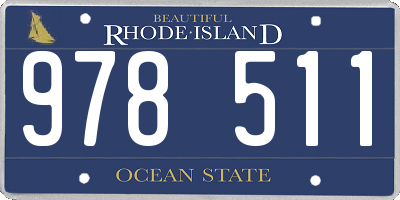 RI license plate 978511