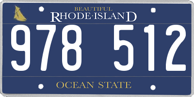 RI license plate 978512