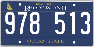 RI license plate 978513