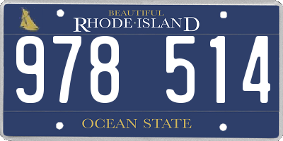 RI license plate 978514