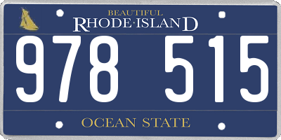 RI license plate 978515