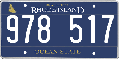 RI license plate 978517