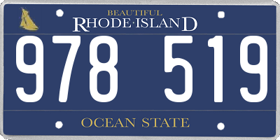 RI license plate 978519