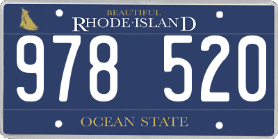 RI license plate 978520