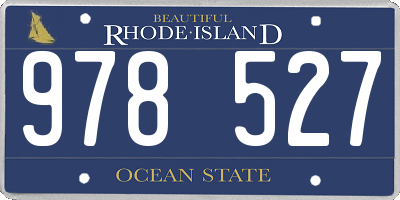 RI license plate 978527